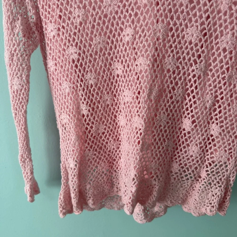 Croft & Barrow Pink Knit Sweater Size Large - Picture 6 of 11